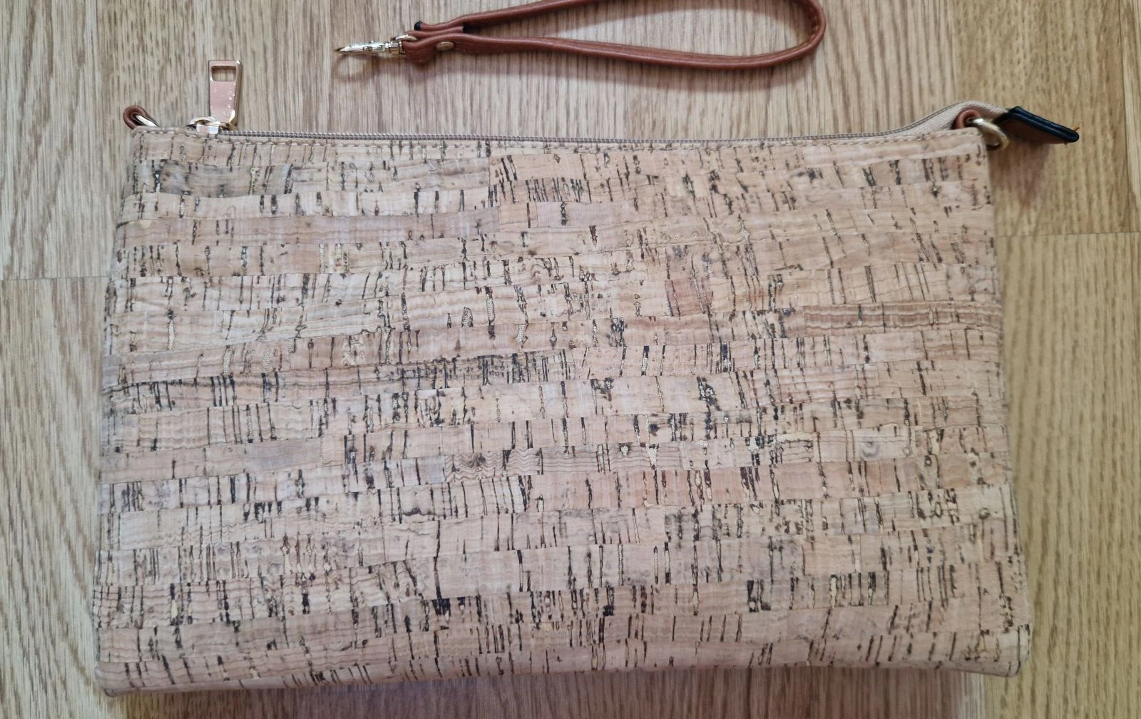Cork-style handheld bag 🌿 convertible crossbody NEW – photo 2